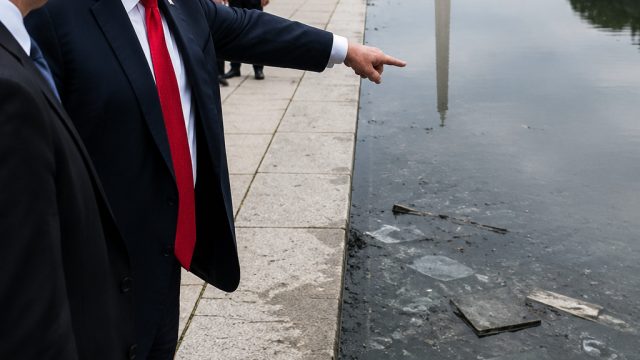 Trump Points to Vandalism after Arrests 